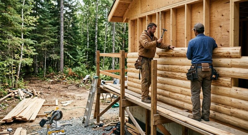 Cabin Siding Installation